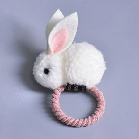 Cute Cartoon Felt Three-dimensional Bunny Hairpins Plush Rabbit Ear Hair Ring CA 